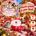 🎅🎄 Peluche Galette Père Noël Sonore pour Chien – 40 cm