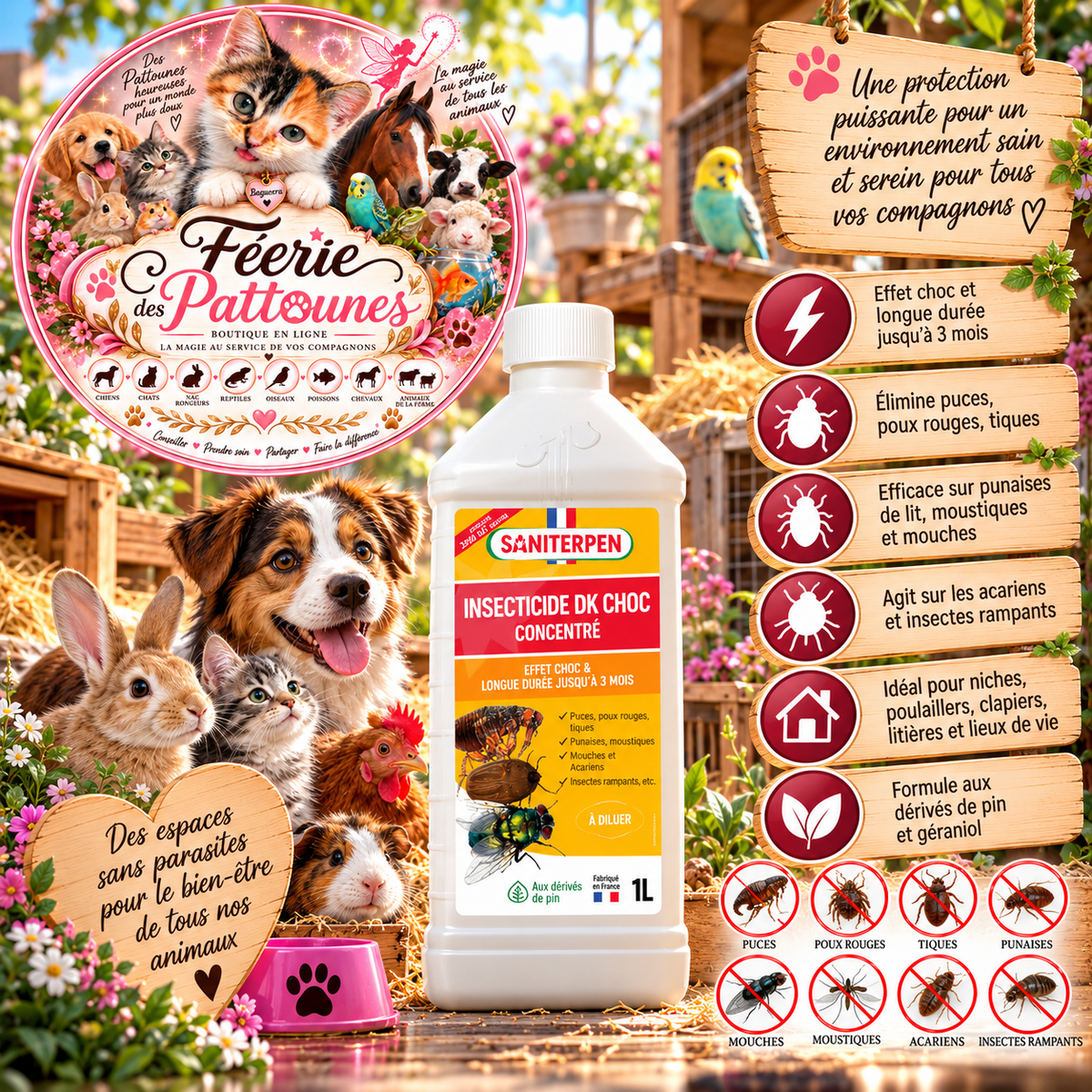 🦟 Saniterpen Insecticide DK Choc Concentré – 1 L