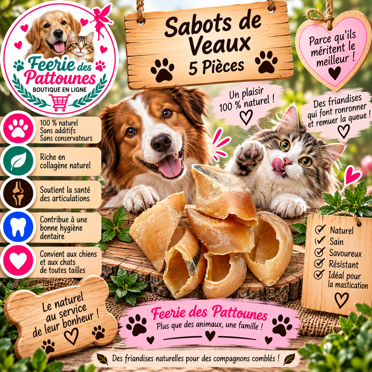 🐄✨ Sabots de Veaux – 5 Pièces