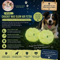 ✨ Chuckit! Max Glow Air Fetch – Lot de 2 Balles (Ø 6,3 cm)