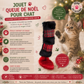 🎄 Queue de Noël pour Chat – Oh My Cat – Peluche Crépitante (39 cm)