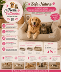 🤍🌿🐾 Sofa Nature – Beige (3 tailles)