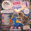 🐉 KONG® Enchanted Dragon – Jouet Dragon Crépitant & Herbe à Chat (11 cm)