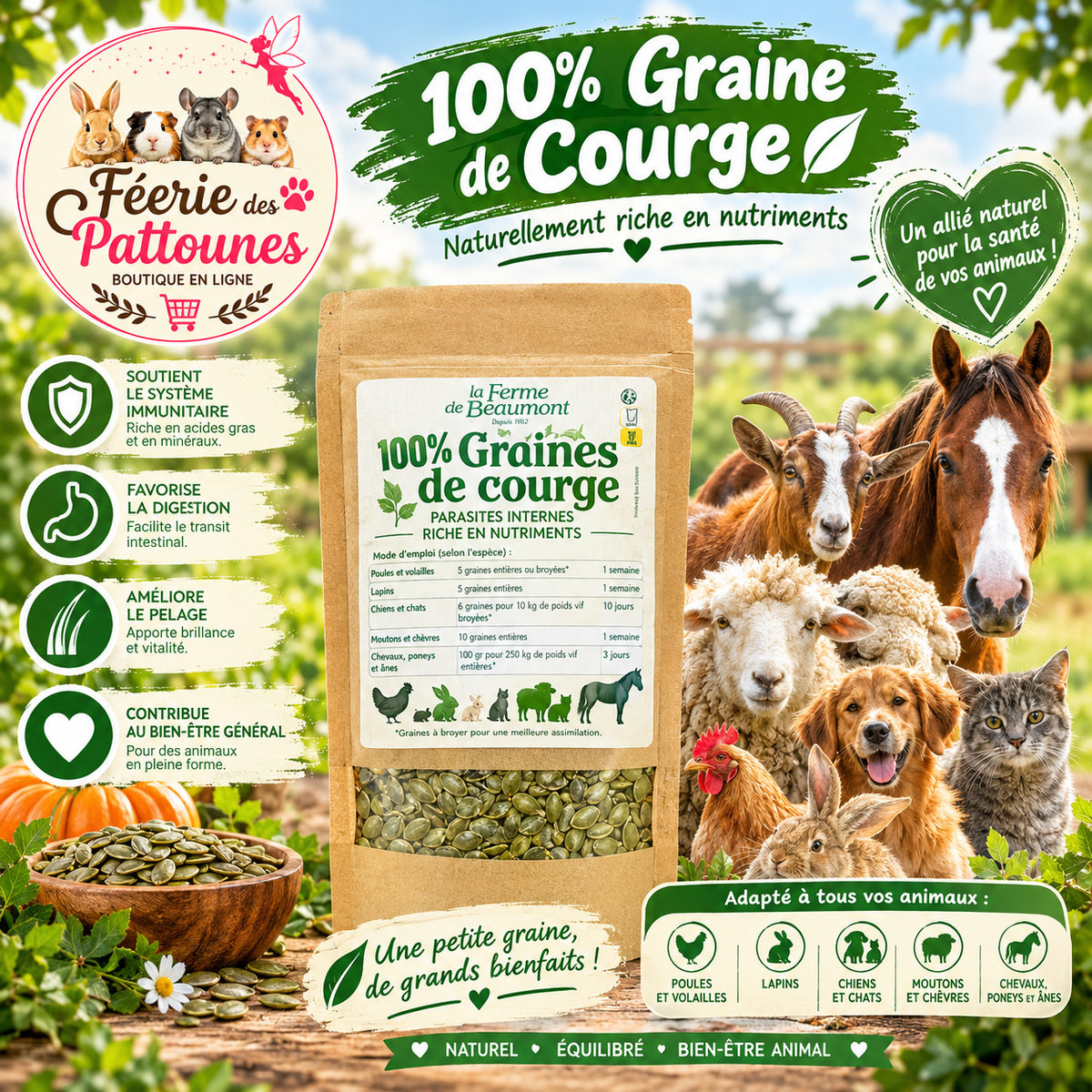 🎃🌿 100 % Graine de Courge – 500 g