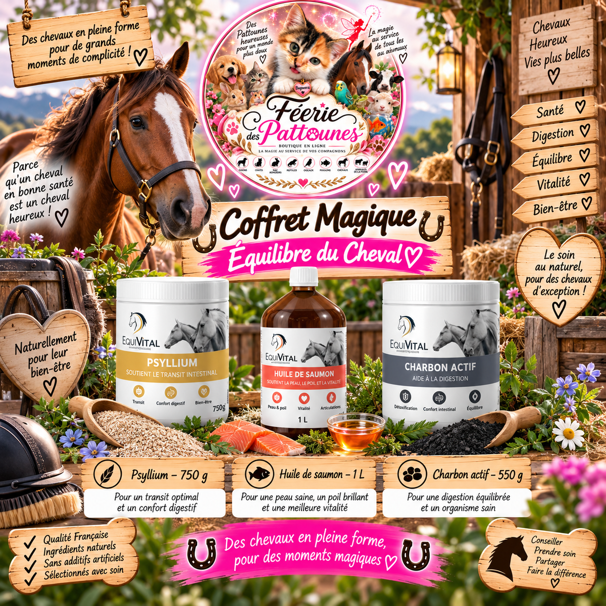 🐴🎁 Coffret Magique – Équilibre du Cheval ✨