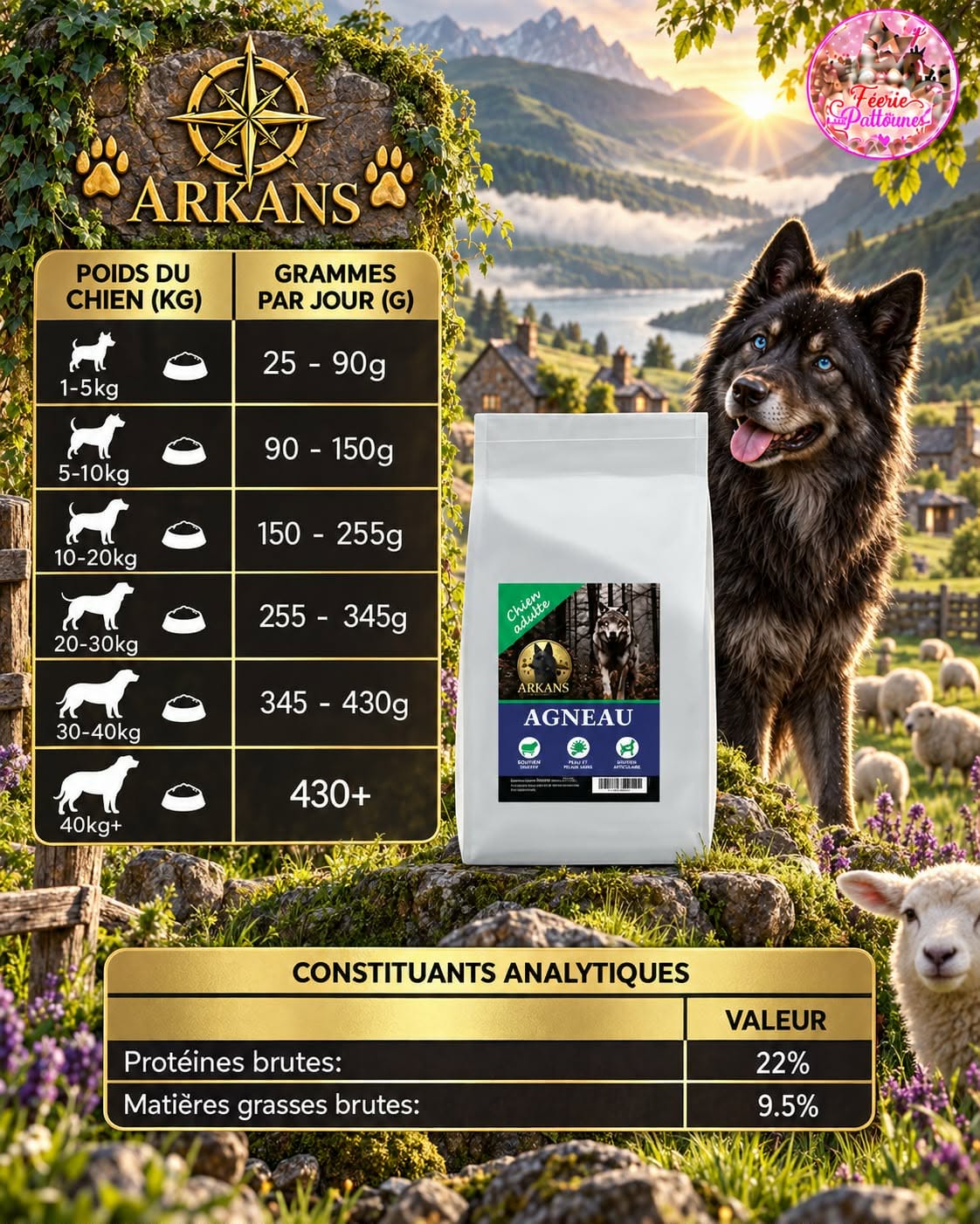 🐾 Croquettes Low Grain – Agneau & Riz – Chien Adulte (12 kg)