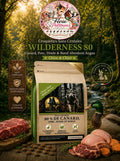 🐺 Croquettes Wilderness 80 – Canard, Porc, Dinde & Bœuf Aberdeen Angus – Chien & Chiot (12 kg • 2 kg)