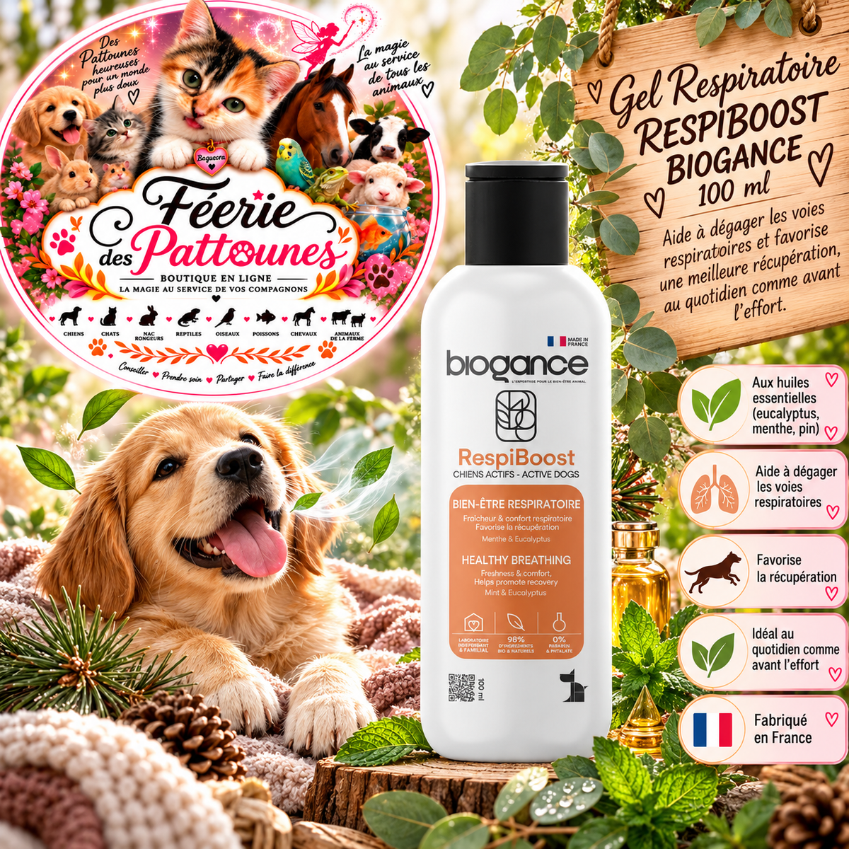 🌿💨 Gel Respiratoire RespiBoost Biogance – 100 ml