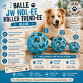 💙 JW Hol‑ee Roller Trend‑ee Bleu – Jouet Polyvalent pour Chien (Tailles 8,5 cm • 11,5 cm • 14 cm)
