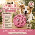🎀 JW Hol‑ee Roller Trend‑ee Rose – Jouet Polyvalent pour Chien (Tailles 8,5 cm • 11,5 cm • 14 cm)