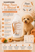 🍑🔥 Shampooing Pelage Fauve & Abricot – Dog Génération (250 ml • 1 L • 5 L)