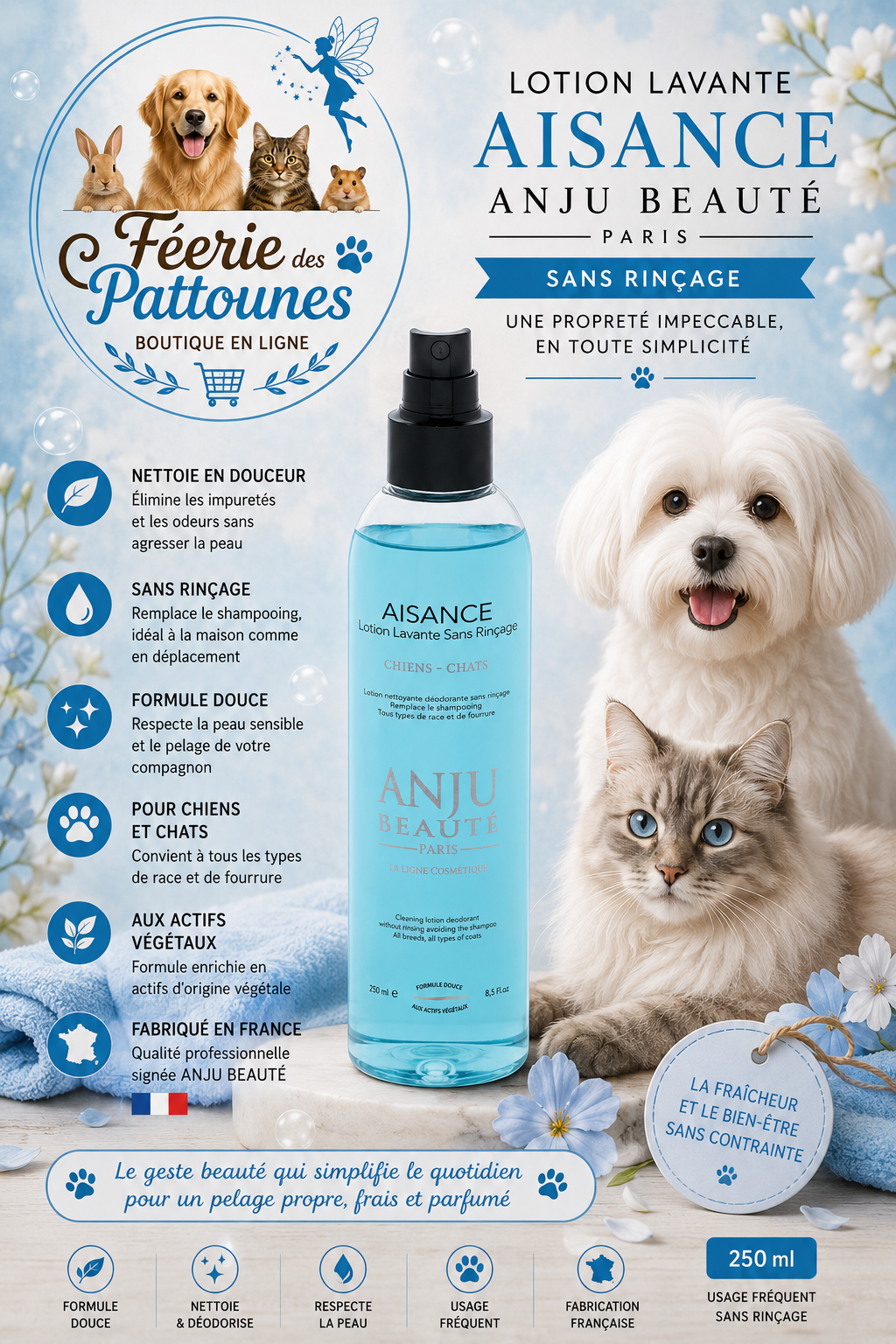 🌬️✨ Lotion Lavante Aisance – Anju Beauté (250 ml)