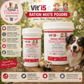 🍖🥕 Vit’i5 Rouge – Ration Mixte – Poudre Chat, Chien & Furet