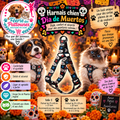 💀🌺 Harnais Dia de Muertos – Doogy (Tailles S & M)  💀🌺