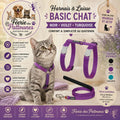 🐾🖤 Harnais & Laisse Basic – Red Dingo (Chat)