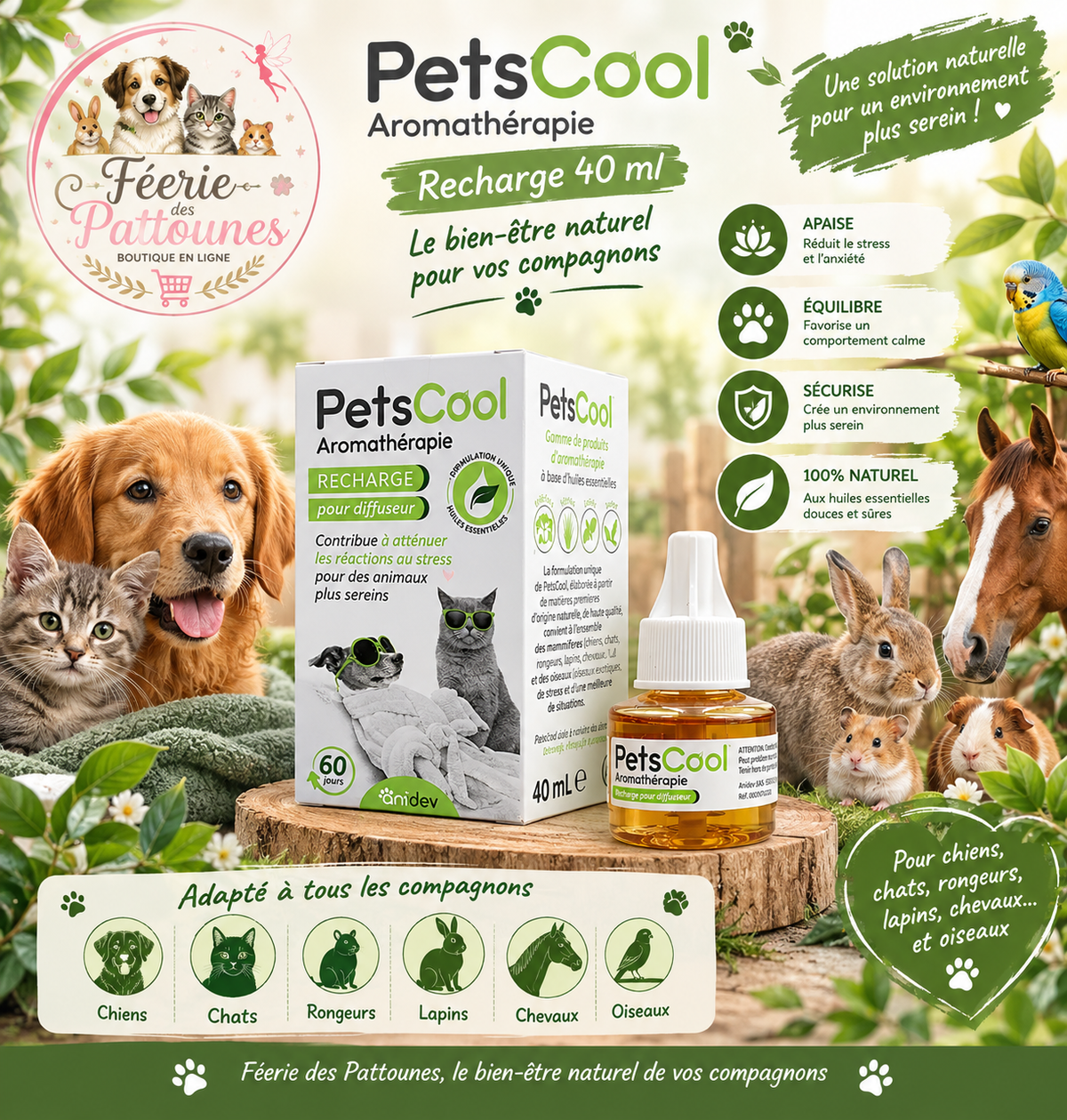 🌿💧 PetsCool – Recharge 40 ml