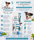 🦷🐶 Kit Dentaire – Anju Beauté (Brosse + Doigtier + Gel 50 ml)