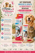 🦷🐾 Kit Dentaire – Brosse à Dents & Dentifrice Goût Foie – Beaphar