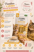 🍗🧀 Friandises à Lécher Poulet & Fromage (4 pièces)