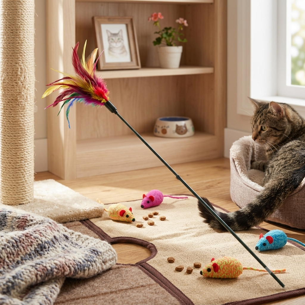 🪶 Plumeau Souple pour Chat – Idealdog – 48 cm