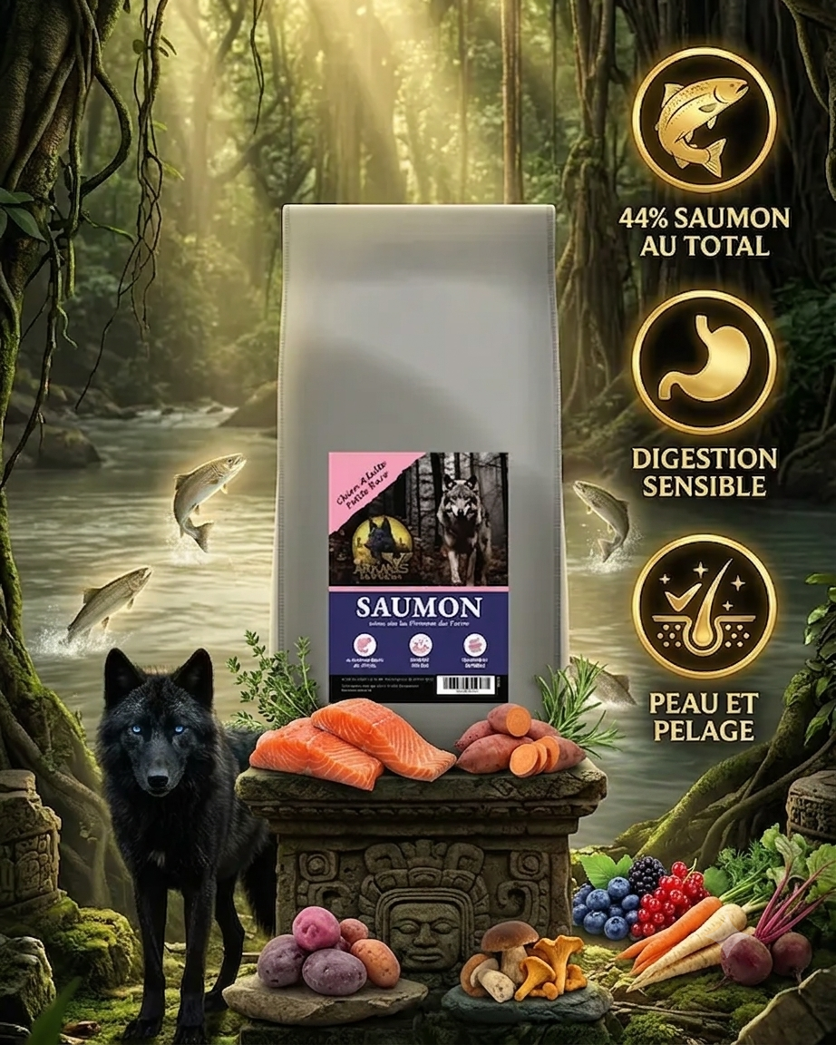 🐾 Croquettes Low Grain – Saumon & Pomme de Terre – Chien Adulte Petite Race (12 kg)