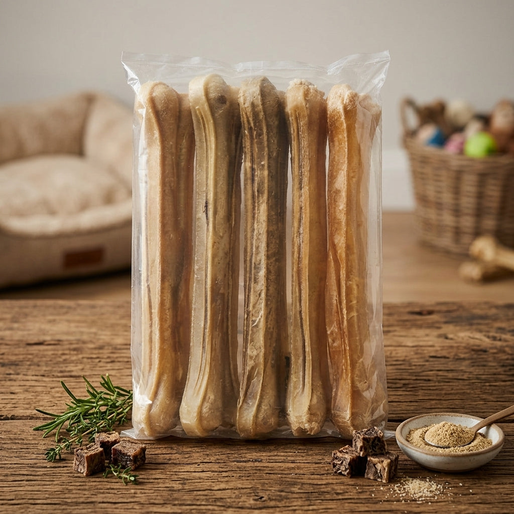 🦴 Os Pressés – 32 cm – Lot de 5 pièces (350–400 g par os)