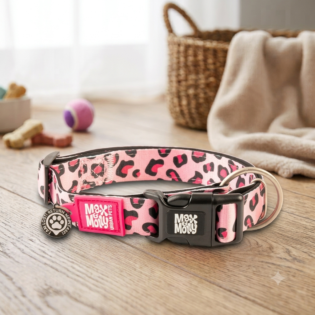 🐾 GOTCHA! Collier d’Identification Intelligent – Rose Léopard (Édition Bande Dessinée)