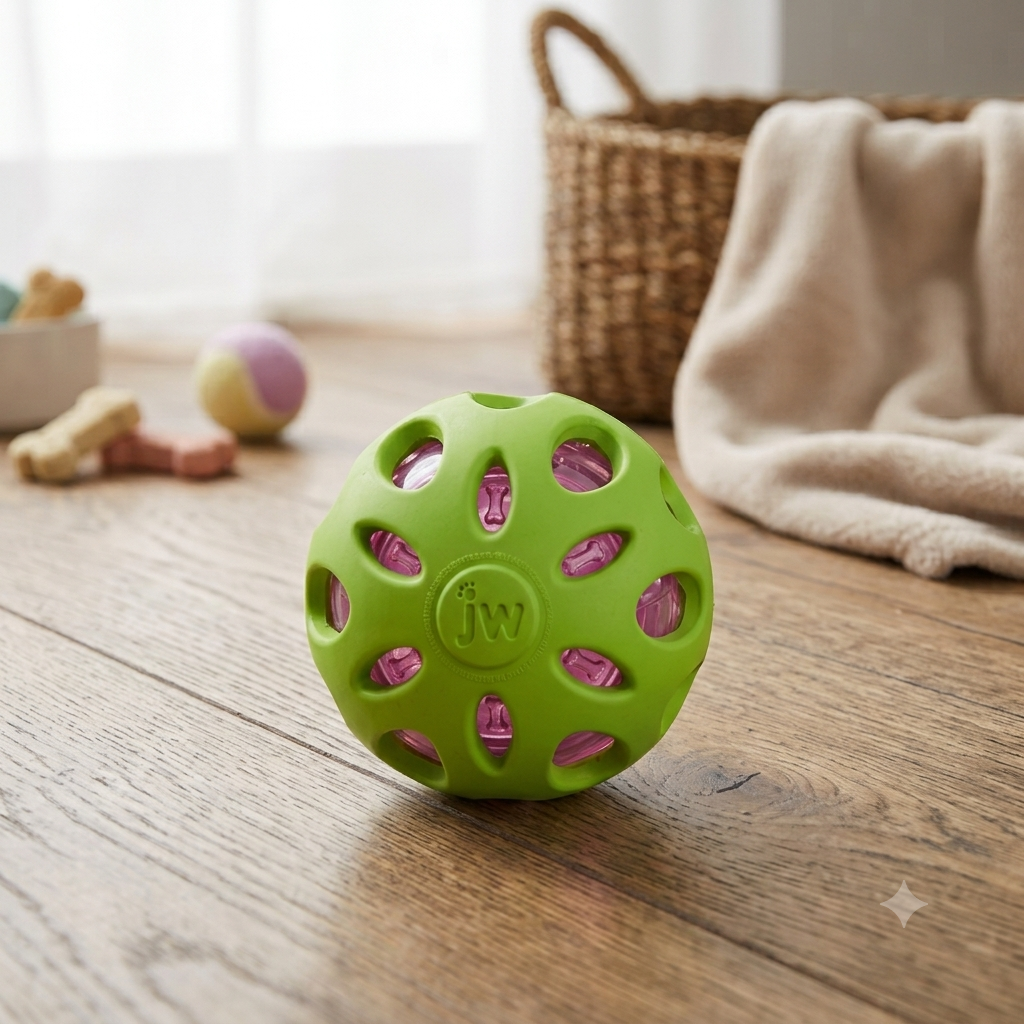 🐾 Balle Crackle Ball Sonore – Jouet Vert pour Chien