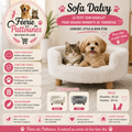 🤍🐾 Sofa Dalvy – Canapé Douillet pour Chat & Petit Chien (Ø 43 cm • H 20 cm)