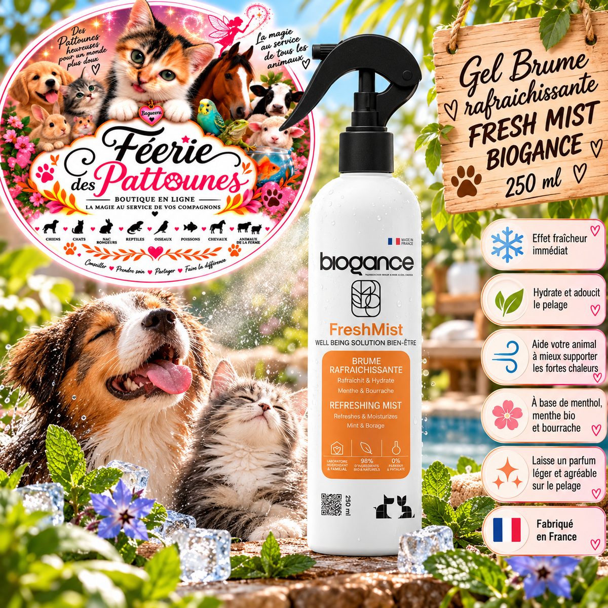💦❄️ Brume Rafraîchissante Fresh Mist Biogance – 250 ml