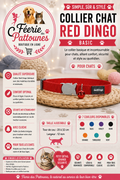 🎨🐾 Collier Red Dingo Basic – Pour Chat (20 à 32 cm × 12 mm)