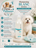 ❄️✨🐶 Shampooing Blanc Khara – Pelages Blancs (250 ml • 1 L • 5 L)