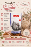 🐾 Friandises Beaphar Exo’Poils – Pâte au Malt (35 g)