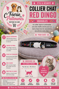 🌀🐾 Collier Red Dingo Fantaisie – Squiggles (20 à 32 cm × 12 mm)
