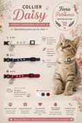 🌼✨ Collier Daisy – Pour Chat (16 à 28 cm × 10 mm)