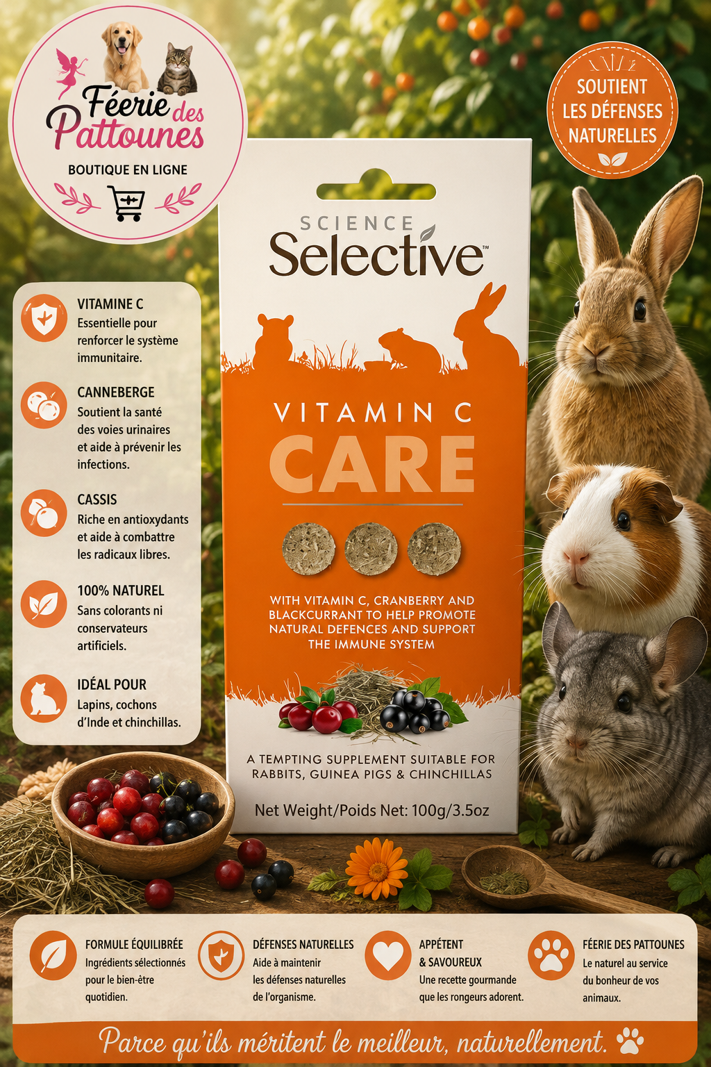 🍊🐹 Selective Vitamin C Care Rongeurs – 100 g
