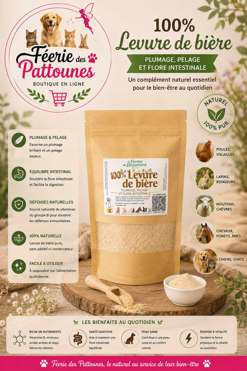 🍺✨Levure de Bière 100 % Pure – 300 g