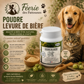 🍺 Poudre de Levure de Bière – Complément Naturel Chiens & Chats (60 g • 400 g)