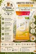 🌿🐾 Lingettes Végétales Oreilles & Yeux – Chien & Chat (30 lingettes)