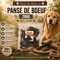 🐄 Panse de Bœuf Séchée – Friandise Naturelle pour Chien (200 g)