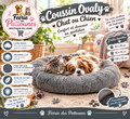 🐾🛏️ Coussin Ovaly – Chat & Petit Chien (3 tailles)