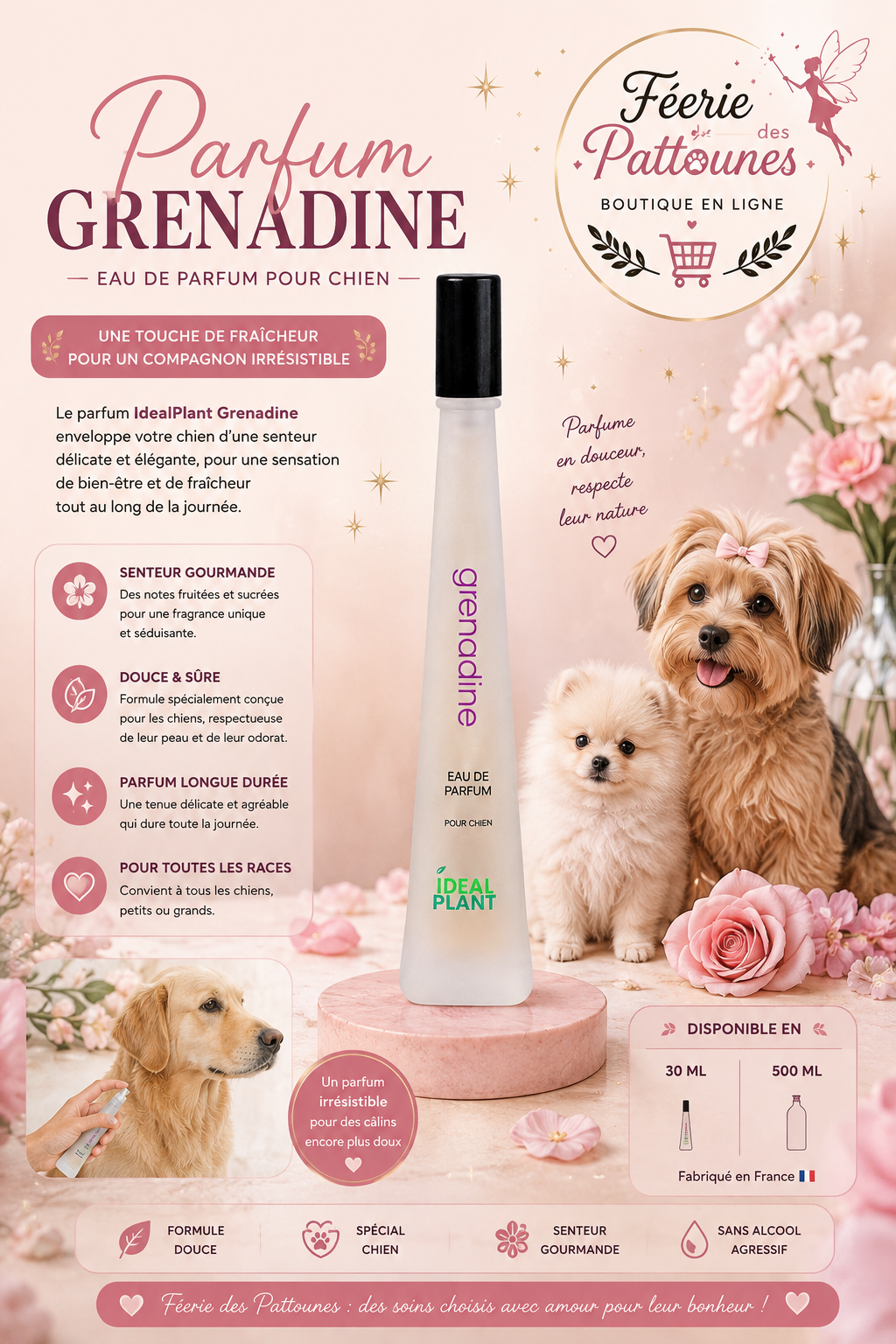 🍒✨ Parfum Grenadine – IdealPlant (30 ml • 500 ml)