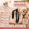 ⚫✨🐶 Harnais Glamorous Fashion – Noir (Tailles 1 • 2)