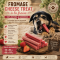 🍓 Fromage Cheese Treat à la Fraise – Friandise Naturelle pour Chien (Tailles M • L)