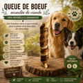 🐂 Queue de Bœuf Enroulée de Viande – Friandise Naturelle pour Chien (Tailles 15 cm • 30 cm)