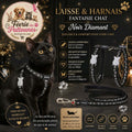 🖤💎 Harnais & Laisse Fantaisie Noir Diamant – Red Dingo (Chat)