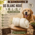 🦴 Os Blanc Noué – Friandise Naturelle pour Chien (Tailles M • L • XL)