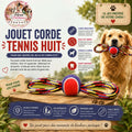 🎾 Jouet Corde Tennis Huit pour Chien – 35 cm