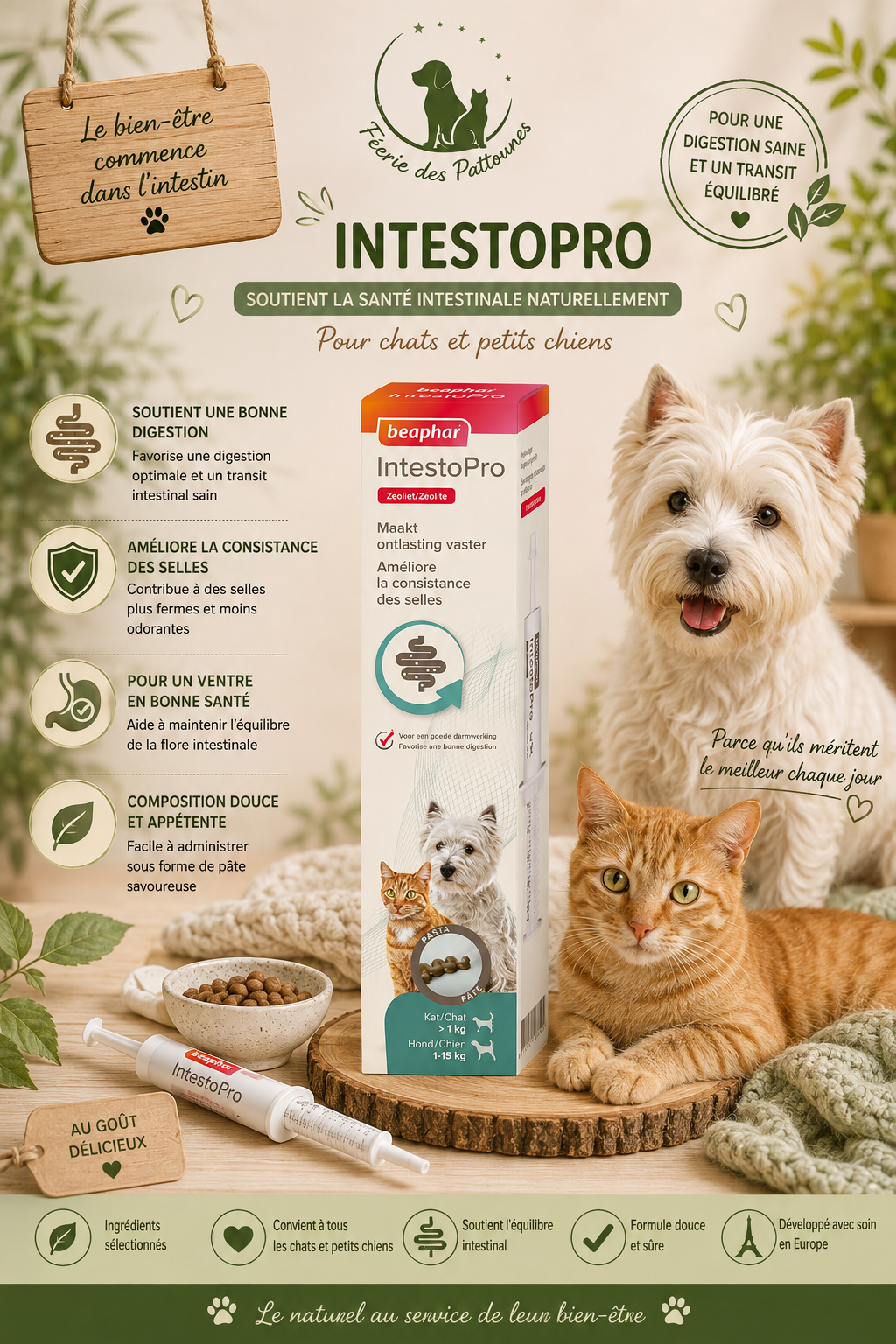 🐾 Intestopro – Pâte Digestive Chats & Petits Chiens (20 ml)