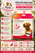 🛡️🐶 Collier Antiparasitaire Canishield – Beaphar Chien (48 cm • 65 cm)